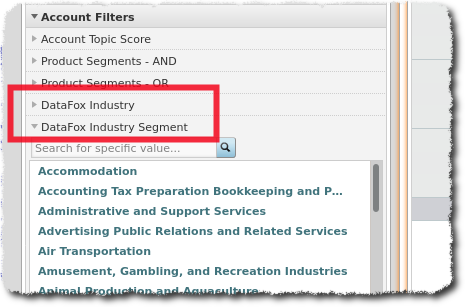 Datafox Industry Segments
